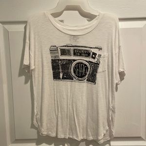 white shear believe in your selfie shirt.